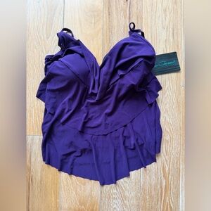 Aqua Green Elegant Purple Top
